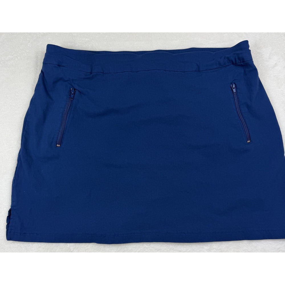 Ruby Rd Blue Stretch Skort Womens 18W Zipper Pockets 59620 GH
